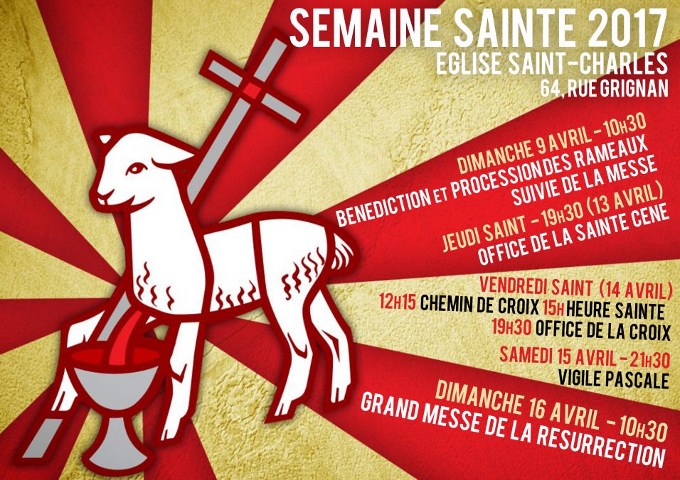 Annonces de la Semaine Sainte 2017